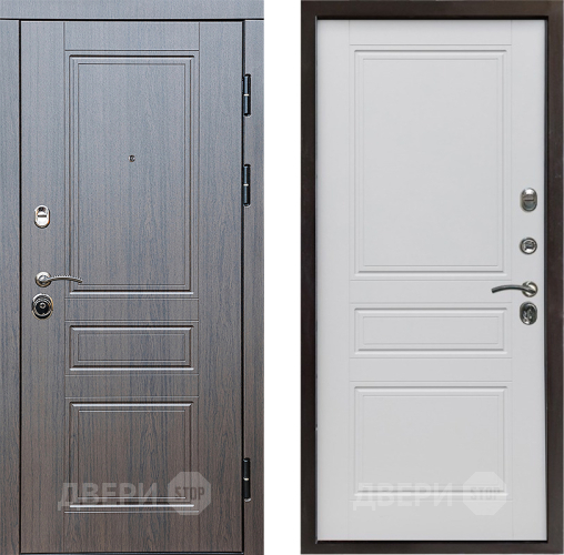 Входная металлическая Дверь Престиж Классика Венге Классика Белый матовый в Зарайске