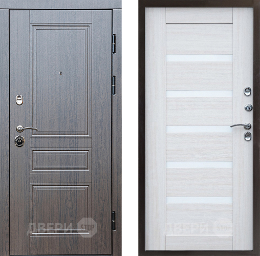 Входная металлическая Дверь Престиж Классика Венге Царга Лиственница белая в Зарайске