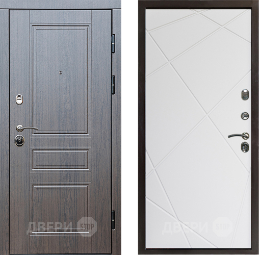 Дверь Престиж Классика Венге Лучи Бетон белый в Зарайске