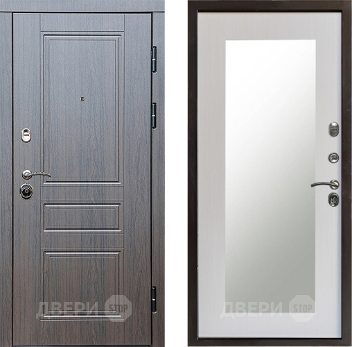 Входная металлическая Дверь Престиж Классика Венге Зеркло Пастораль Лиственница белая в Зарайске