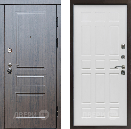Входная металлическая Дверь Престиж Классика Венге Спарта Белое дерево в Зарайске