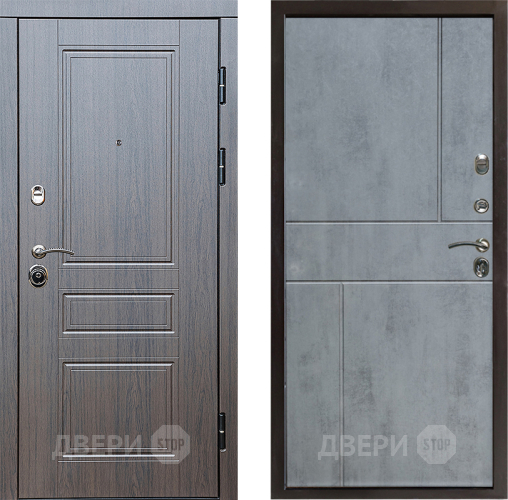 Входная металлическая Дверь Престиж Классика Венге Горизонт Бетон темный в Зарайске