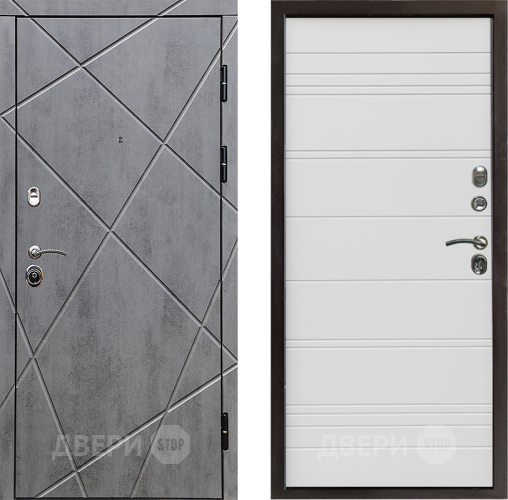Входная металлическая Дверь Престиж Лучи Line Белый в Зарайске