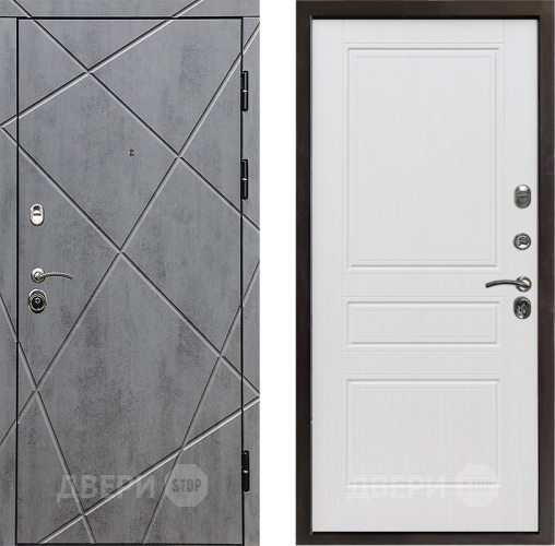 Входная металлическая Дверь Престиж Лучи Классика Белое дерево в Зарайске