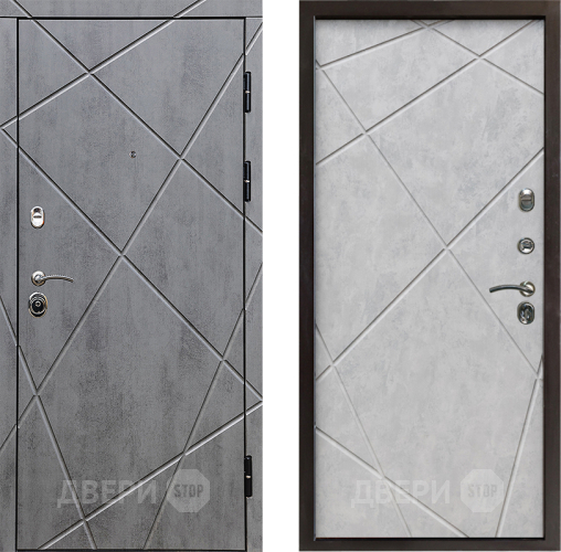 Входная металлическая Дверь Престиж Лучи Лучи Бетон светлый в Зарайске