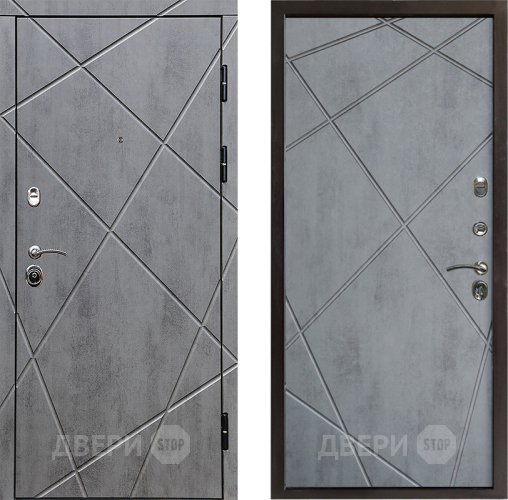 Входная металлическая Дверь Престиж Лучи Лучи Бетон темный в Зарайске