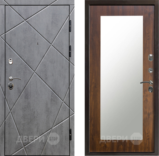 Входная металлическая Дверь Престиж Лучи Зеркло Пастораль Дуб в Зарайске