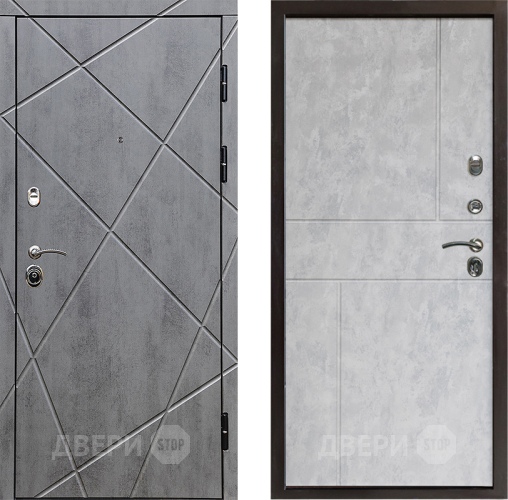 Входная металлическая Дверь Престиж Лучи Горизонт Бетон светлый в Зарайске