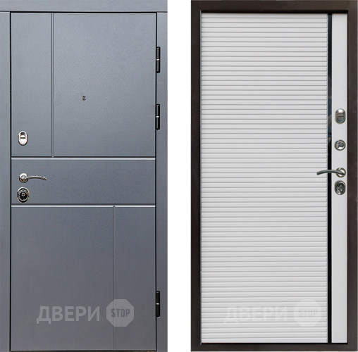 Входная металлическая Дверь Престиж Горизонт Грэй Porte Белый в Зарайске