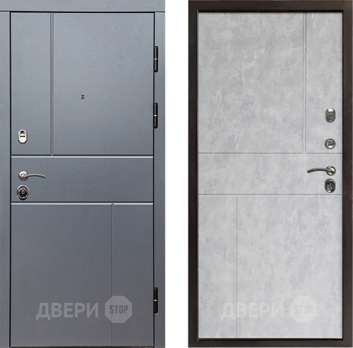 Входная металлическая Дверь Престиж Горизонт Грэй Горизонт Бетон светлый в Зарайске