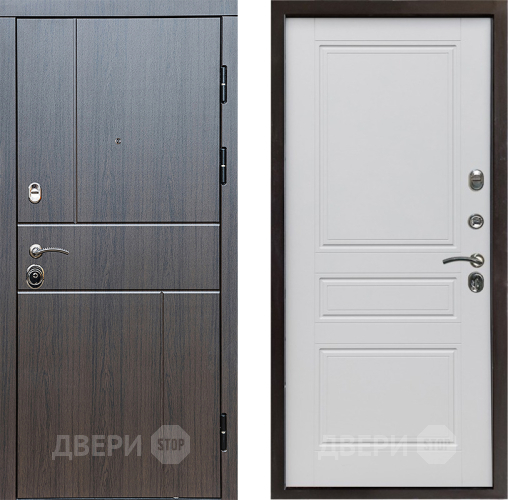 Входная металлическая Дверь Престиж Горизонт Венге Классика Белый матовый в Зарайске