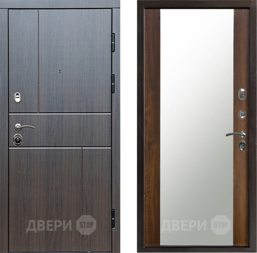 Входная металлическая Дверь Престиж Горизонт Венге Зеркало Дуб в Зарайске