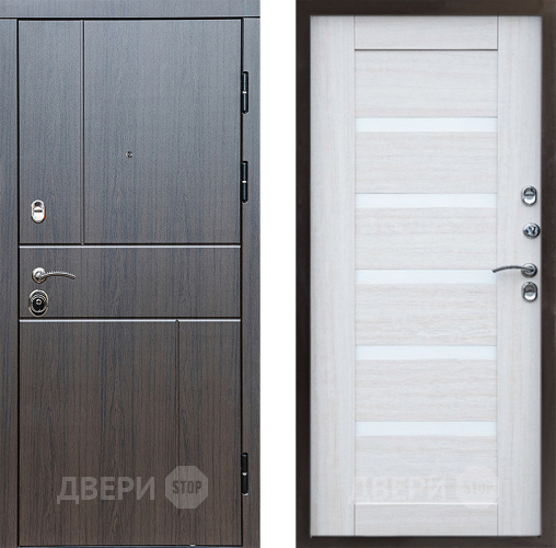 Входная металлическая Дверь Престиж Горизонт Венге Царга Лиственница белая в Зарайске