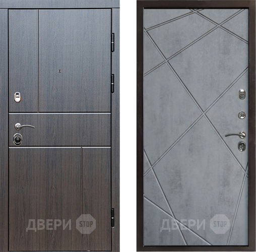 Входная металлическая Дверь Престиж Горизонт Венге Лучи Бетон темный в Зарайске