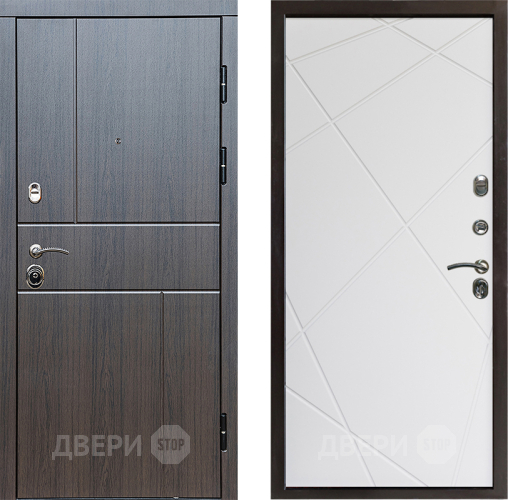 Входная металлическая Дверь Престиж Горизонт Венге Лучи Бетон белый в Зарайске