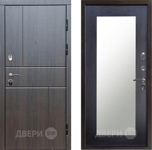 Входная металлическая Дверь Престиж Горизонт Венге Зеркло Пастораль Венге в Зарайске