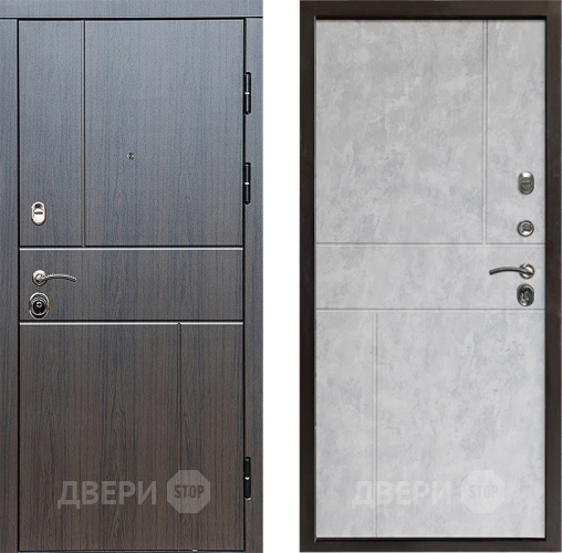Входная металлическая Дверь Престиж Горизонт Венге Горизонт Бетон светлый в Зарайске