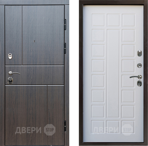 Входная металлическая Дверь Престиж Горизонт Венге Престиж Белое дерево в Зарайске