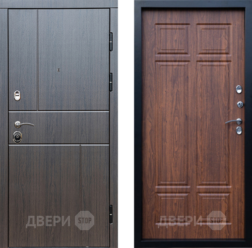 Входная металлическая Дверь Престиж Горизонт Венге Премиум Орех темный в Зарайске