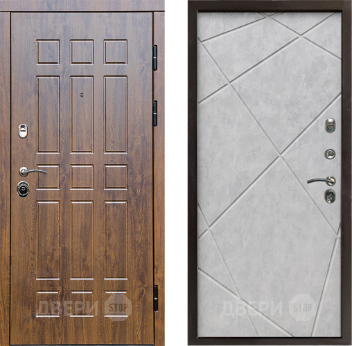 Входная металлическая Дверь Престиж Стандарт Лучи Бетон светлый в Зарайске