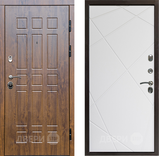 Входная металлическая Дверь Престиж Стандарт Лучи Бетон белый в Зарайске