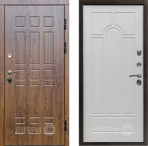 Входная металлическая Дверь Престиж Стандарт Арка Лиственница белая в Зарайске