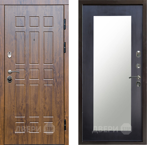 Входная металлическая Дверь Престиж Стандарт Зеркло Пастораль Венге в Зарайске