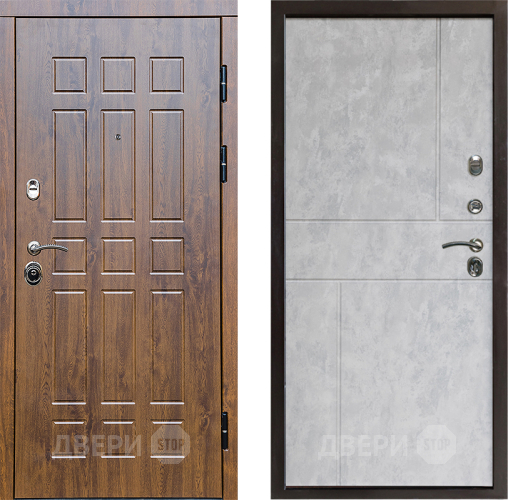 Входная металлическая Дверь Престиж Стандарт Горизонт Бетон светлый в Зарайске