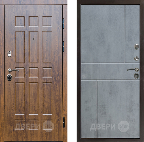 Входная металлическая Дверь Престиж Стандарт Горизонт Бетон темный в Зарайске