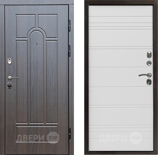 Входная металлическая Дверь Престиж Арка Line Белый в Зарайске