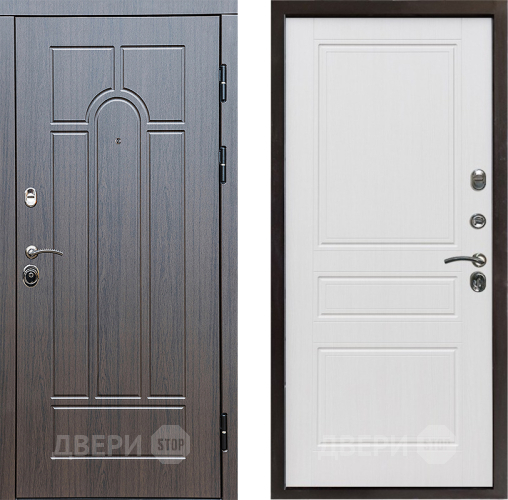 Входная металлическая Дверь Престиж Арка Классика Белое дерево в Зарайске