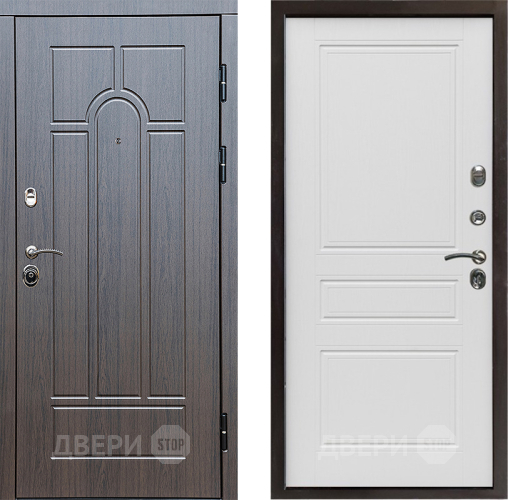 Входная металлическая Дверь Престиж Арка Классика Лиственница белая в Зарайске