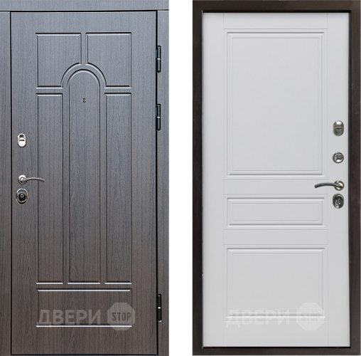 Входная металлическая Дверь Престиж Арка Классика Белый матовый в Зарайске