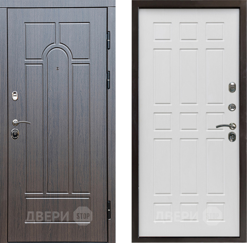 Входная металлическая Дверь Престиж Арка Спарта Белое дерево в Зарайске