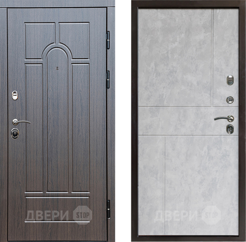 Входная металлическая Дверь Престиж Арка Горизонт Бетон светлый в Зарайске