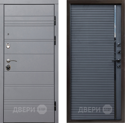 Входная металлическая Дверь Престиж Линия Грэй Porte Черный кварц в Зарайске
