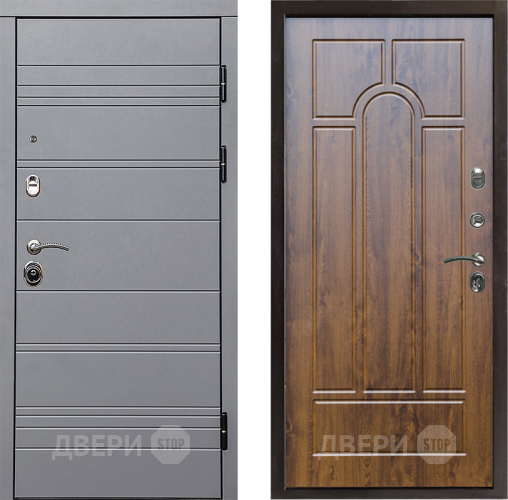 Входная металлическая Дверь Престиж Линия Грэй Арка Дуб в Зарайске