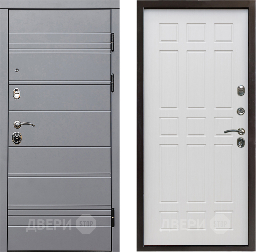 Входная металлическая Дверь Престиж Линия Грэй Спарта Лиственница белая в Зарайске