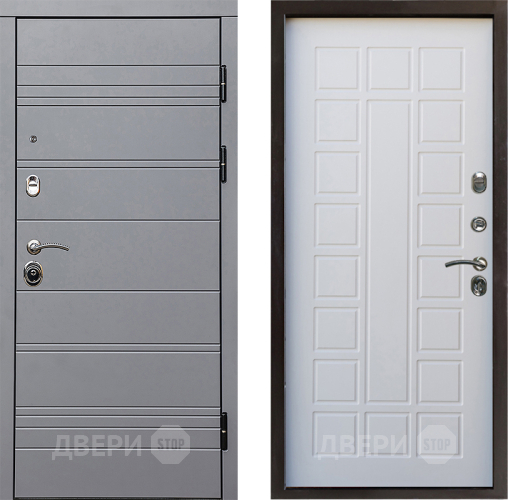 Входная металлическая Дверь Престиж Линия Грэй Престиж Белое дерево в Зарайске
