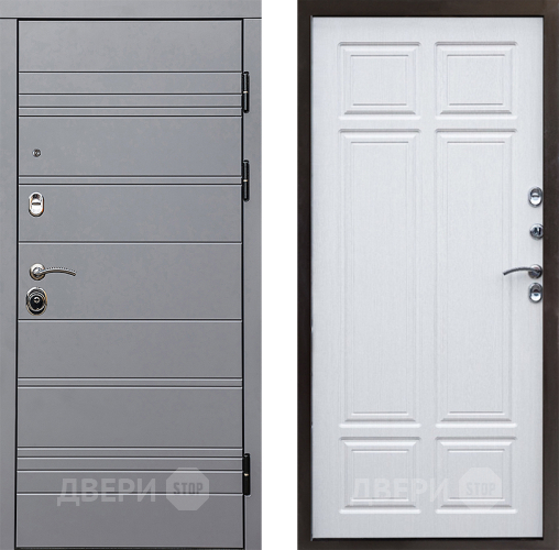 Входная металлическая Дверь Престиж Линия Грэй Премиум Лиственница белая в Зарайске