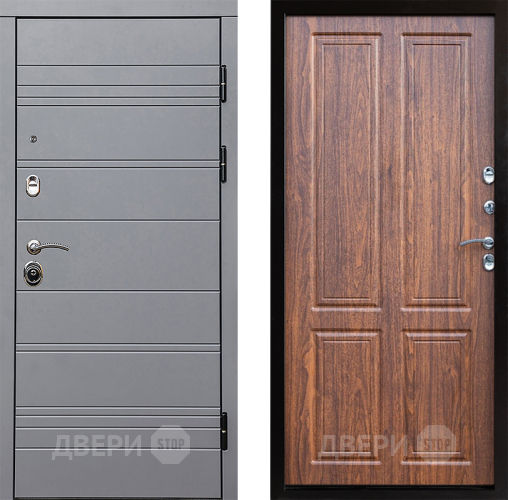 Входная металлическая Дверь Престиж Линия Грэй Премиум Орех светлый в Зарайске