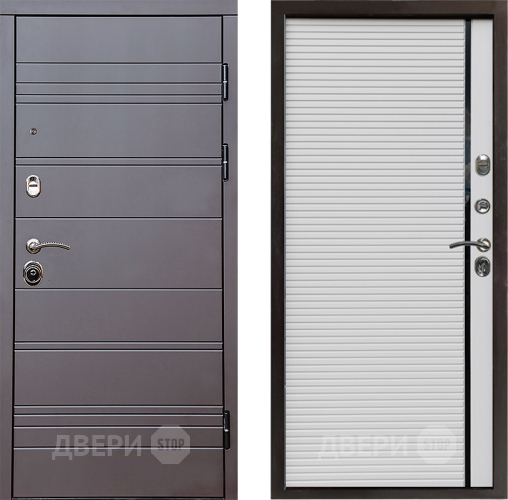 Входная металлическая Дверь Престиж Линия Браун Porte Белый в Зарайске