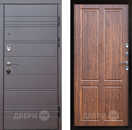 Входная металлическая Дверь Престиж Линия Браун Премиум Орех светлый в Зарайске