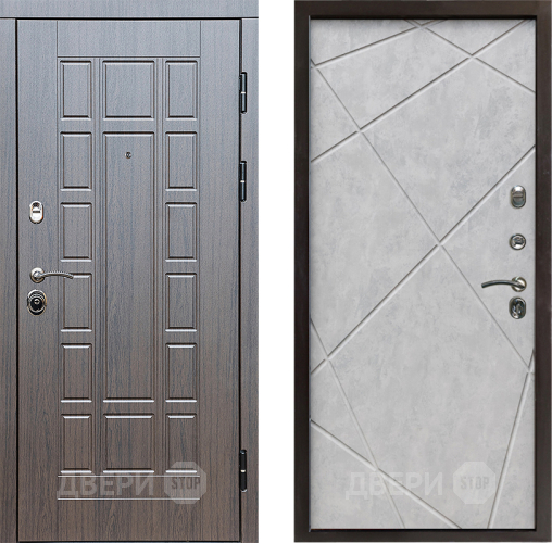 Входная металлическая Дверь Престиж Престиж Лучи Бетон светлый в Зарайске
