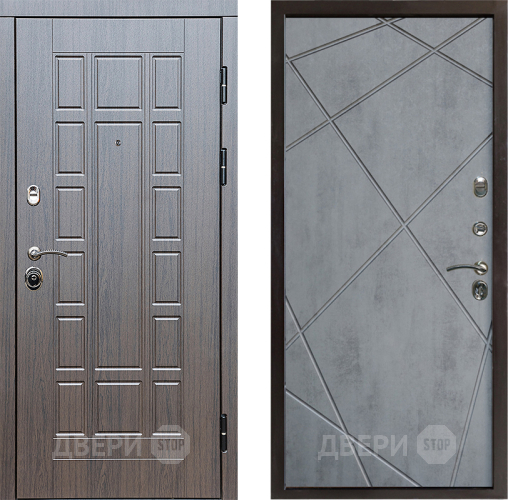 Входная металлическая Дверь Престиж Престиж Лучи Бетон темный в Зарайске