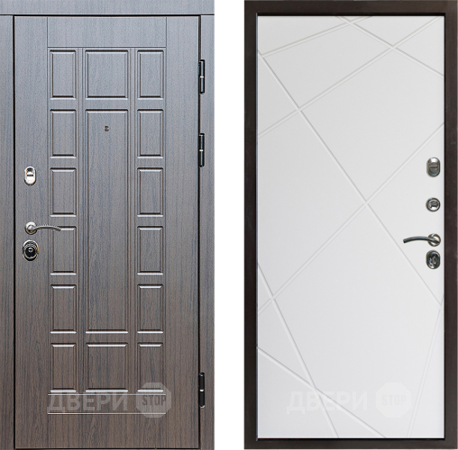 Входная металлическая Дверь Престиж Престиж Лучи Бетон белый в Зарайске