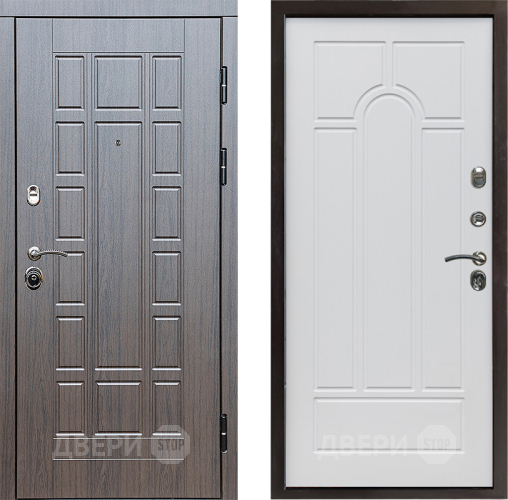 Входная металлическая Дверь Престиж Престиж Арка Белое дерево в Зарайске