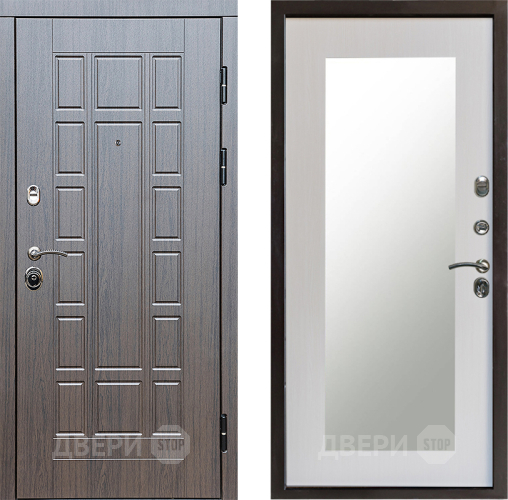 Входная металлическая Дверь Престиж Престиж Зеркло Пастораль Лиственница белая в Зарайске