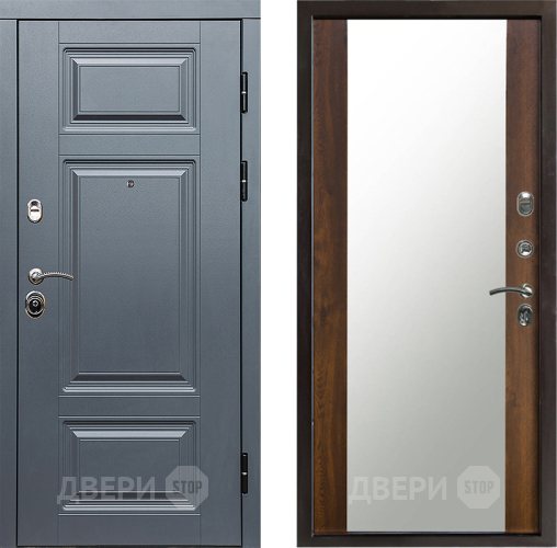 Входная металлическая Дверь Престиж Премиум Зеркало Дуб в Зарайске