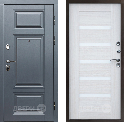 Входная металлическая Дверь Престиж Премиум Царга Лиственница белая в Зарайске